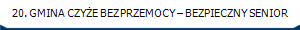 20. GMINA CZYE BEZ PRZEMOCY  BEZPIECZNY SENIOR
